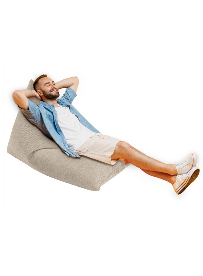 In-House Youri | Linen Bean Bag Chair Light Beige Large - Image 1