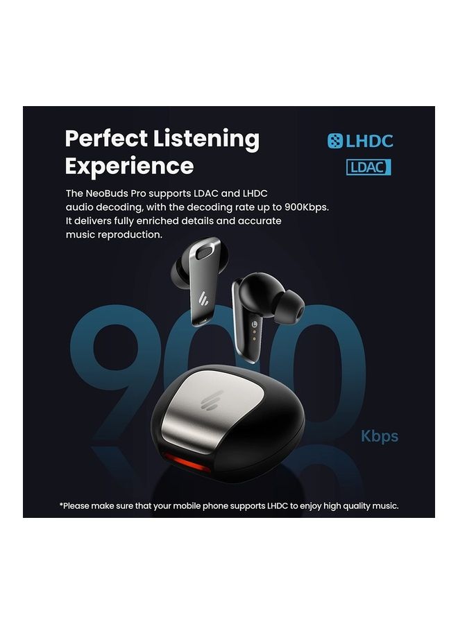 EDIFIER Hi-Res Earbuds - Hybrid Active Noise Cancelling, Wireless Sports Earphones With LDAC, Long Battery Life For Calls And Music Black - Image 2