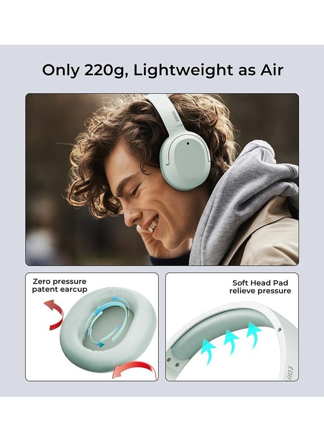 اديفير سماعات رأس بلوتوث فوق الأذن مع إلغاء الضوضاء النشط الهجين، صوت عالي الدقة، 49 ساعة من وقت التشغيل - Image 2