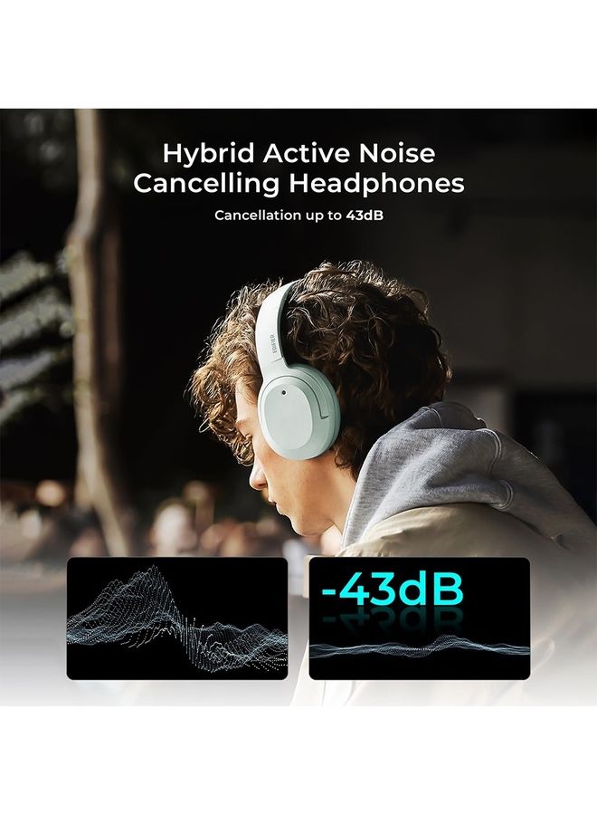 اديفير سماعات رأس بلوتوث فوق الأذن مع إلغاء الضوضاء النشط الهجين، صوت عالي الدقة، 49 ساعة من وقت التشغيل - Image 3