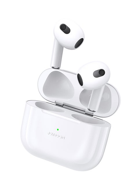 JR-T03S Plus Bluetooth 5.1 TWS Half In-Ear Earphones With Protective Cover Standard Version White