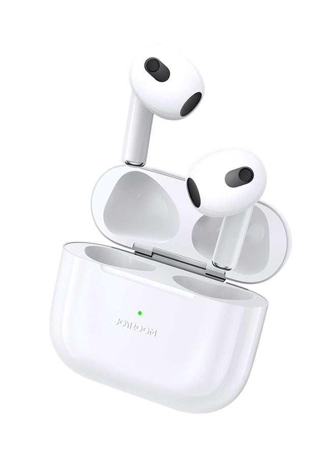 JOYROOM - JR-T03S Plus Bluetooth 5.1 TWS Half In-Ear Earphones With Protective Cover Standard Version White - Image 1