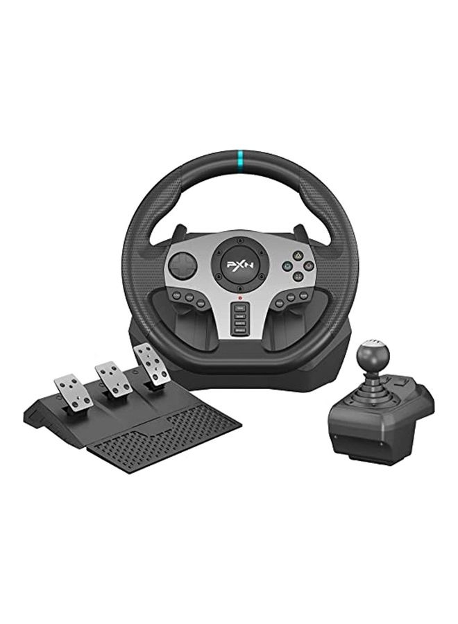 بي اكس ان - عجلة القيادة PXN V9 Racing Wheel عجلة القيادة 270 درجة / 900 درجة PS4 عجلة القيادة ذات المحرك المزدوج القيادة مع الدواسات وعجلة سباق لعبة Shifter لجهاز PS4 PC Xbox One Xbox Series S/X Nintendo Switch - Image 1