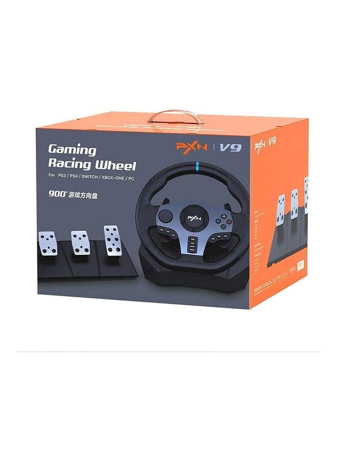 بي اكس ان - عجلة القيادة PXN V9 Racing Wheel عجلة القيادة 270 درجة / 900 درجة PS4 عجلة القيادة ذات المحرك المزدوج القيادة مع الدواسات وعجلة سباق لعبة Shifter لجهاز PS4 PC Xbox One Xbox Series S/X Nintendo Switch - Image 1