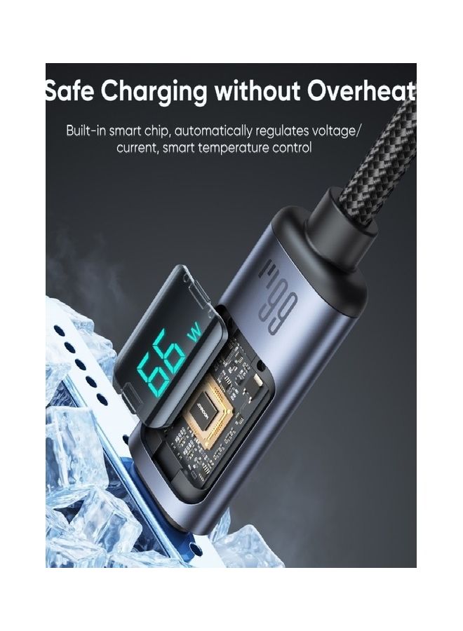 جوي روم كابل USB من النوع C مضفر من النايلون لشحن سريع سلك شاحن لهاتف Samsung Galaxy Note MacBook Pro Nintendo Switch Huawei GoPro Hero 7 PS5 إلخ - Image 2