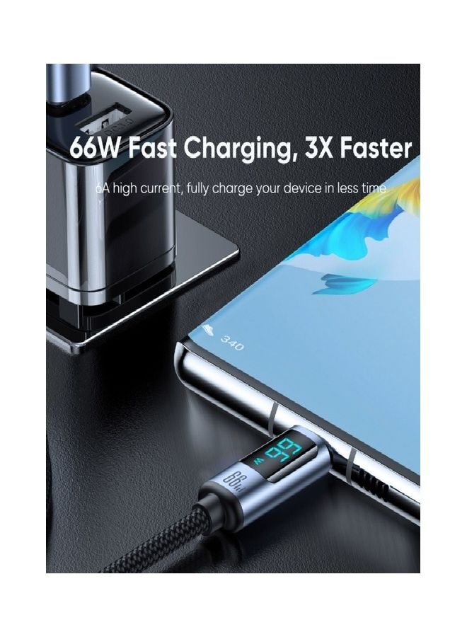 جوي روم كابل USB من النوع C مضفر من النايلون لشحن سريع سلك شاحن لهاتف Samsung Galaxy Note MacBook Pro Nintendo Switch Huawei GoPro Hero 7 PS5 إلخ - Image 3