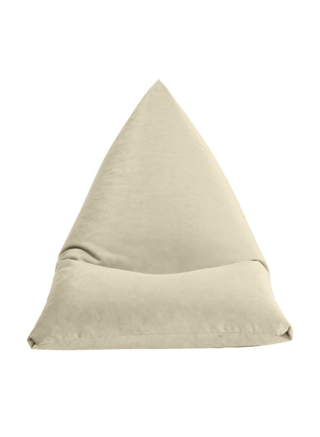 Ilkay | Velvet Bean Bag Chair Light Beige Small - v1692865708/N24423128A_2