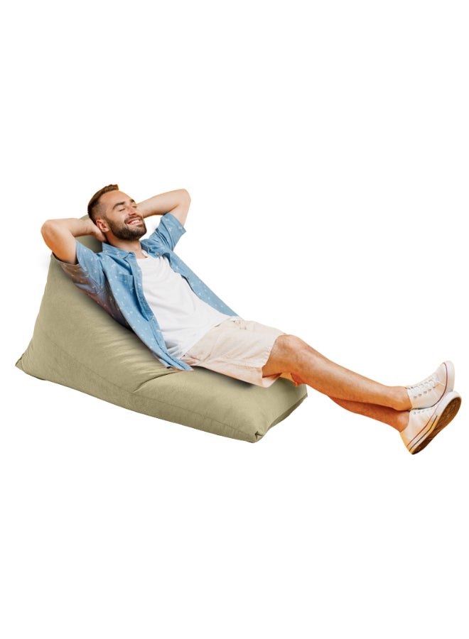 Ilkay | Velvet Bean Bag Chair Dark Ivory Small - v1692865715/N24423157A_1