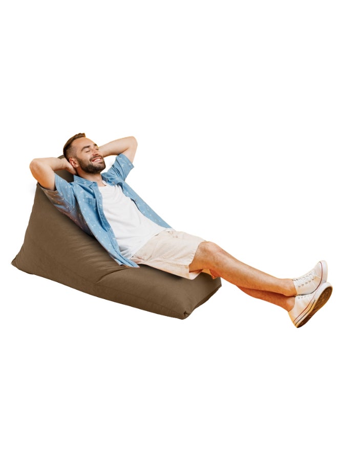 Ilkay | Velvet Bean Bag Chair Light Brown Large - v1692865726/N27045727A_1