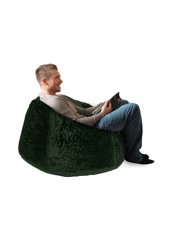 Kempes | Fur Bean Bag Chair Green Small - v1692869706/N27375691A_2