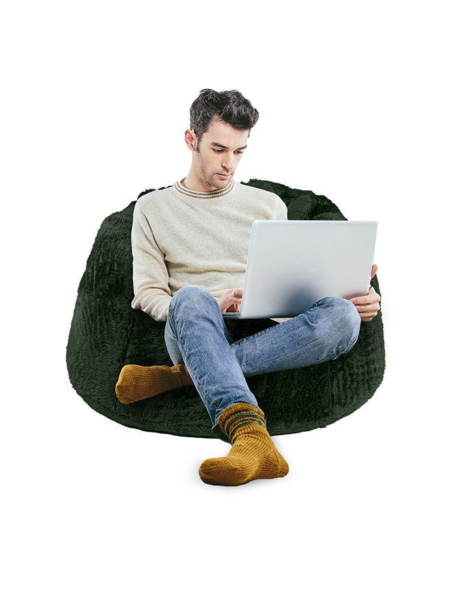 Kempes | Fur Bean Bag Chair Green Small - v1692869707/N27375691A_1