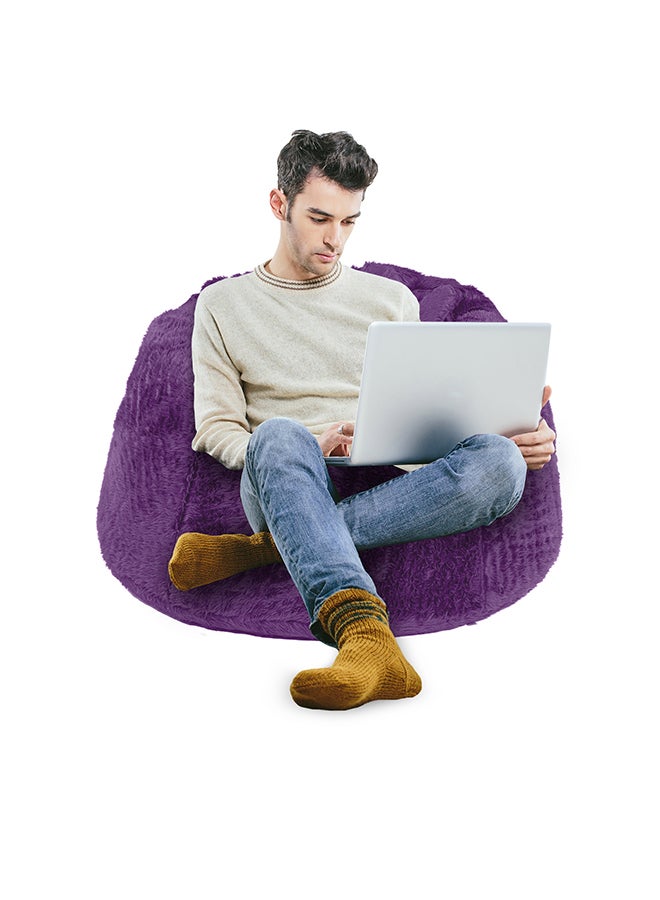 Kempes | Fur Bean Bag Chair Purple Small - v1692869708/N27375709A_1