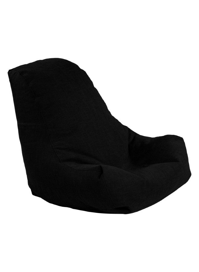 Pascal | Linen Bean Bag Chair Black Small