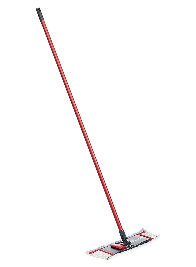 Vileda - ActiveMax Lavatutto Micro & Cotton Flat Mop, Trapezoid-shaped, Telescopic handle, High absorbency Red - Image 1