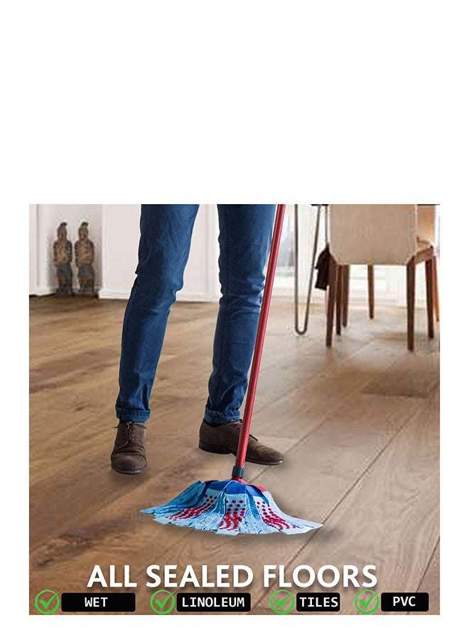 3action Supermocio Floor Mop Refill, Multi-Use, Red Stain Eraser, Blue Microfiber, 3D Red Stain Blue XL - v1692875251/N12825028A_2