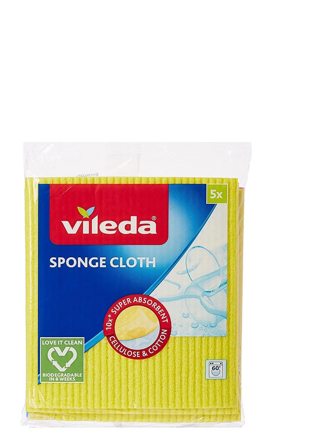 Vileda Sponge Cloth Made Of 100% Natural Materials Super Absorbent And Durable, 20×18cm Multicolor 5cm  - Image 2