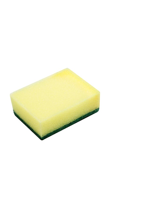 Vileda 3 pieces promotional medium foam dish washing sponge, long lasting and durable for delicate surfaces Yellow/Green  - Image 5