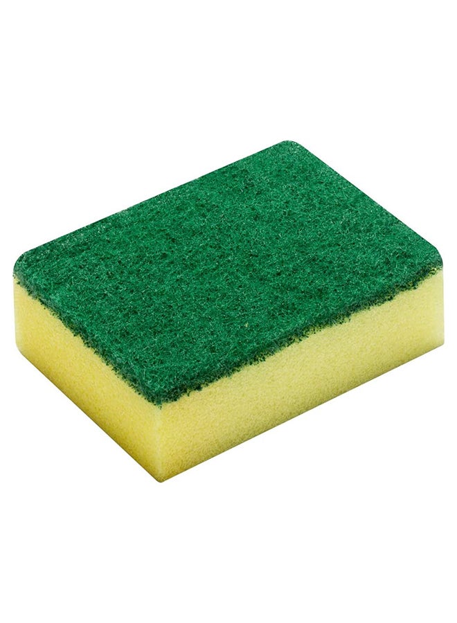 Vileda 3 pieces promotional medium foam dish washing sponge, long lasting and durable for delicate surfaces Yellow/Green  - Image 4