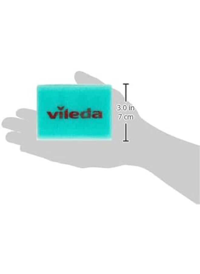 Vileda - Glitzi Dishes Scourer Sponge 2Pcs, Soft Cleaning, Durable, User-Friendly - Green & Blue ( 2 Pcs Per Pack) Blue - Image 1