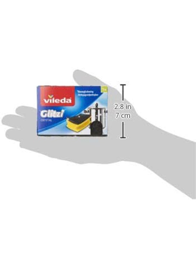 Vileda Glitzi Crystal Scourer Sponge 1 Pc, Antibacterial, Long Lasting, Hygienic - Yellow And Black (1 Pc Per Pack) Multicolor  - Image 3