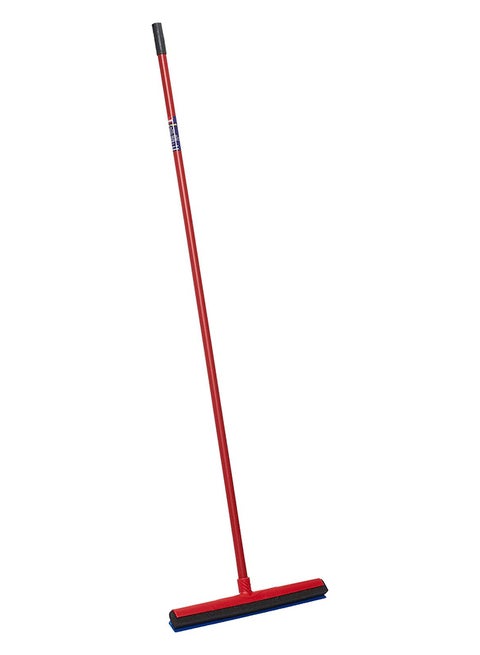 Wipe & Dry Floor Wiper 42 Cm With A Stick, Triple Lip, Rubber Lip Red/Blue 42x4x141cm