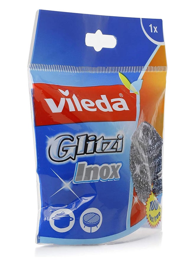 Glitzi Inox Spiral Scourer 1Pc, Stainless Steel, Anti-Burn Cleaning, Long-lasting, Ergonomic Design (1 Pc Per Pack) Grey - v1692875276/N12825552A_2