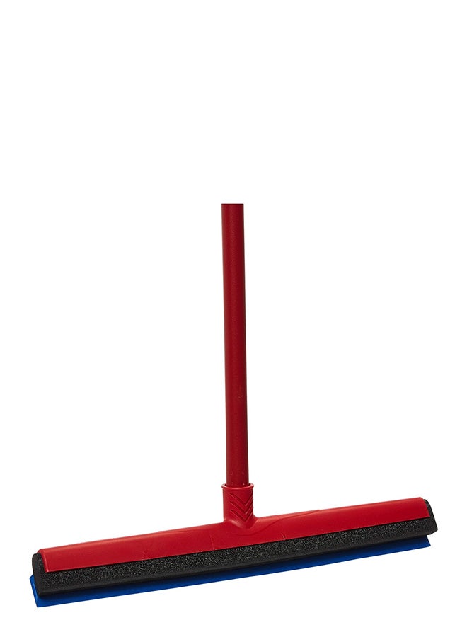 Vileda Wipe & Dry Floor Wiper 42 Cm With A Stick, Triple Lip, Rubber Lip Red/Blue 42x4x141cm  - Image 2