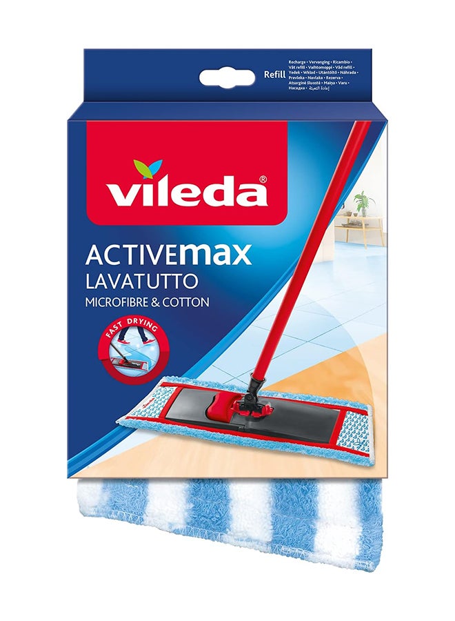 ActiveMax Lavatutto Micro & Cotton Flat Mop Refill, High absorbency Blue/White - v1692875296/N32772071A_1