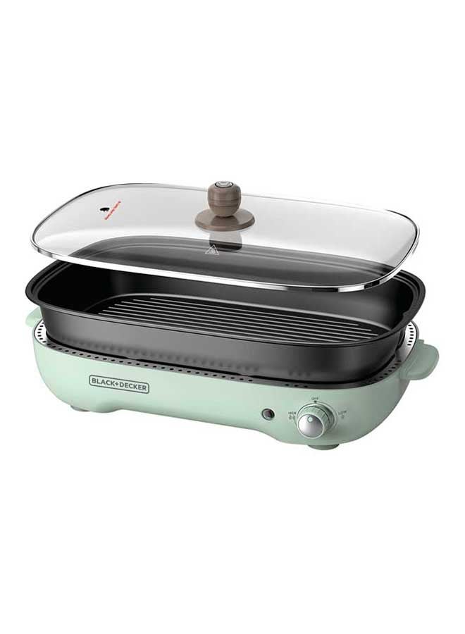 BLACK+DECKER Multi-Function Grill With Dual Pattern Grill Plate 1400 W GMF1400-B5 Black - Image 2