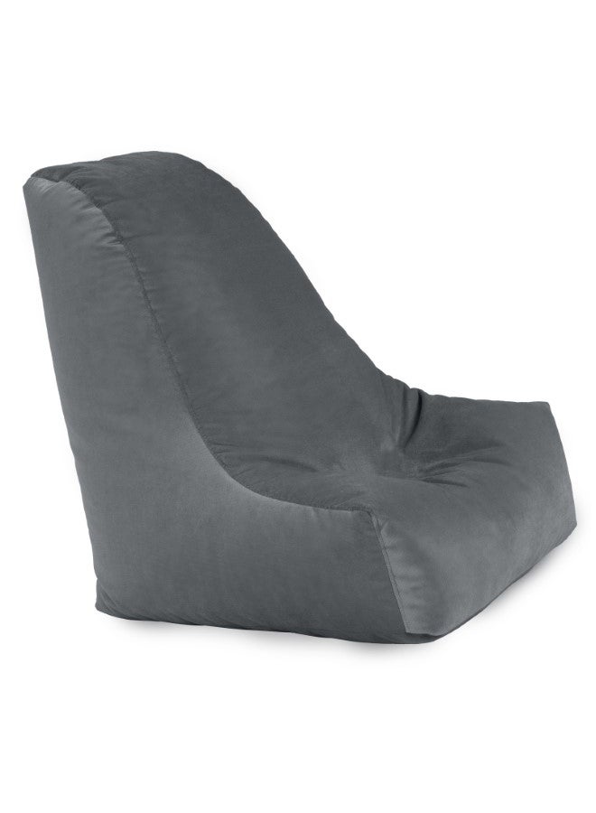 Harvey | Velvet Bean Bag Chair Grey Meduim - v1692878256/N52569702A_2