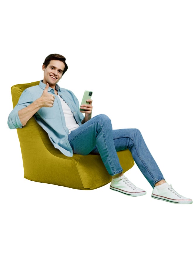 Harvey | Velvet Bean Bag Chair Gold Large - v1692878264/N52569700A_1