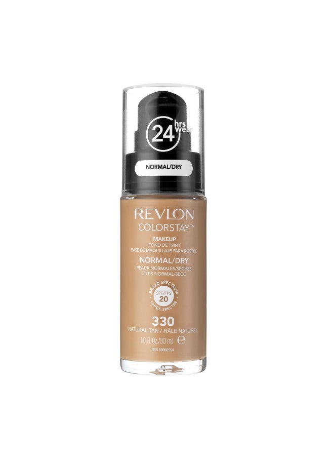 Revlon ColorStay Longwear Makeup for Normal/Dry Skin SPF 20 Natural Tan 330 - Image 1