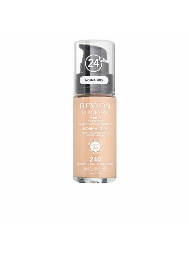 Revlon ColorStay Longwear Makeup for Normal/Dry Skin SPF 20 Medium beige 240 - Image 1