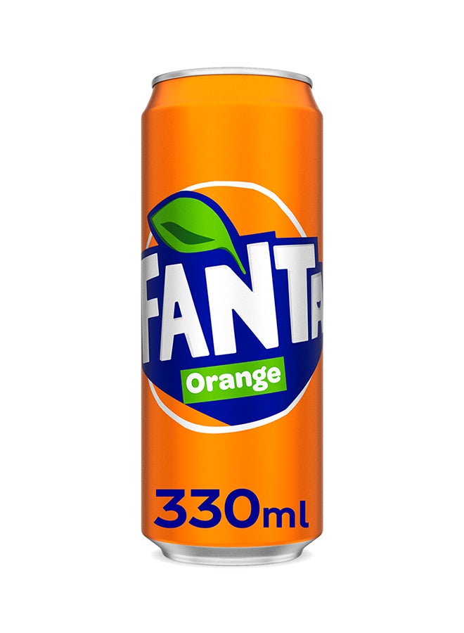 Fanta Orange Carbonated Soft Drink Can Orange 330ml - Image 1