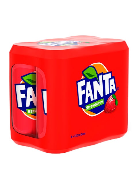 Strawberry Carbonated Soft Drink Can strawberry 330ml pack_of_6