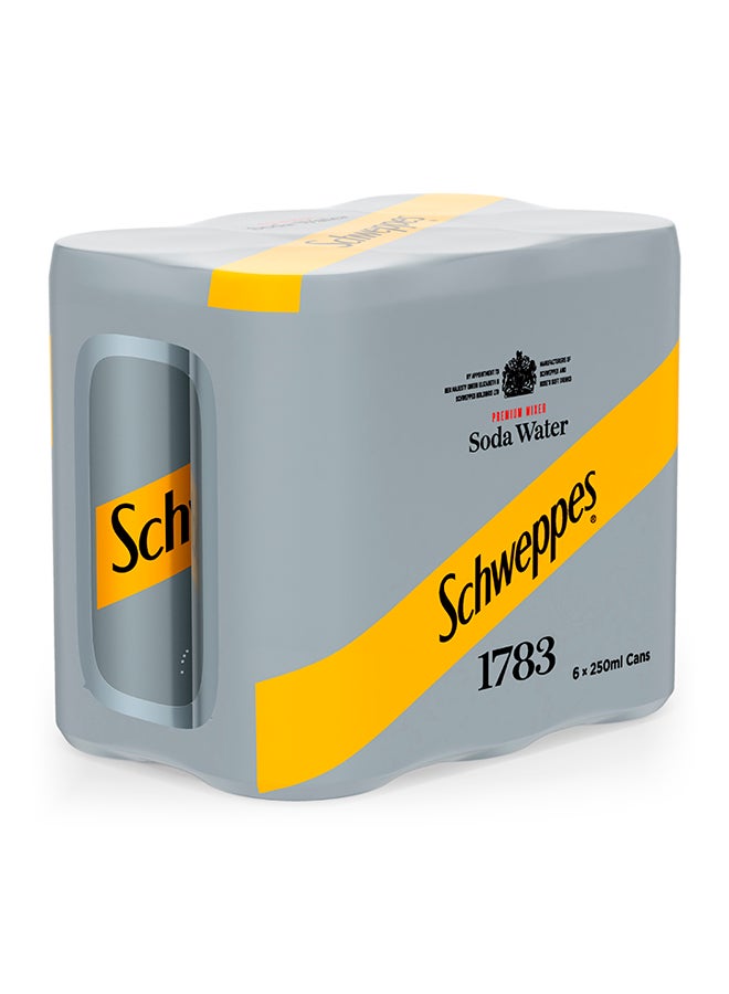 Schweppes Soda Water Carbonated Drink Can 250ml pack_of_6 - Image 2