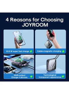 JOYROOM 10000.0 mAh JR-L007 22.5W Magnetic Wireless PowerBank (Lightning)- Black  - Image 5