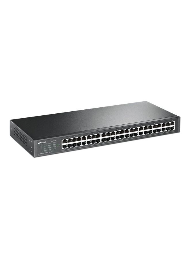 تي بي لينك 48 Port 10/100Mbps Fast Ethernet Switch, Plug and Play, Rackmount, Sturdy Metal w/ Shielded Ports, Unmanaged TL-SF1048 | Black - Image 2