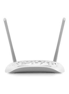 TP-LINK 300Mbps Wireless N300 ADSL2+ Wi-Fi Modem Router, 2x 5dBi Omni Directional Fixed Antennas, Input ISPs Supported - BSNL, MTNL & Tata Indicom (RJ-11 Port) Dual band White  - Image 1