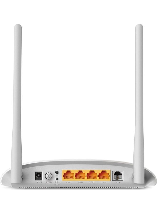 TP-LINK - 300Mbps Wireless N300 ADSL2+ Wi-Fi Modem Router, 2x 5dBi Omni Directional Fixed Antennas, Input ISPs Supported - BSNL, MTNL & Tata Indicom (RJ-11 Port) Dual band White - Image 1