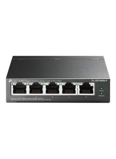 TP-LINK PoE Switch 5-Port Gigabit, 4 PoE+ ports up to 30 W for each PoE port and 40 W for all PoE ports, Metal Casing, Plug and Play, Ideal for IP Surveillance and Access Point(TL-SG1005LP) Black 