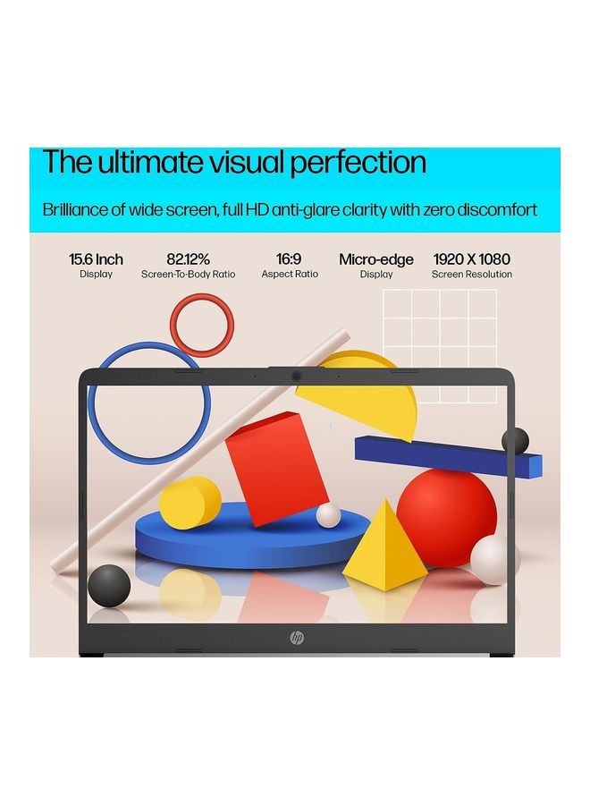 HP - 15s Laptop With 15.6-Inch Display, Core i3-1215U Processor/8GB RAM/512GB SSD/Intel UHD Graphics/Windows 11 english_arabic Silver - Image 1