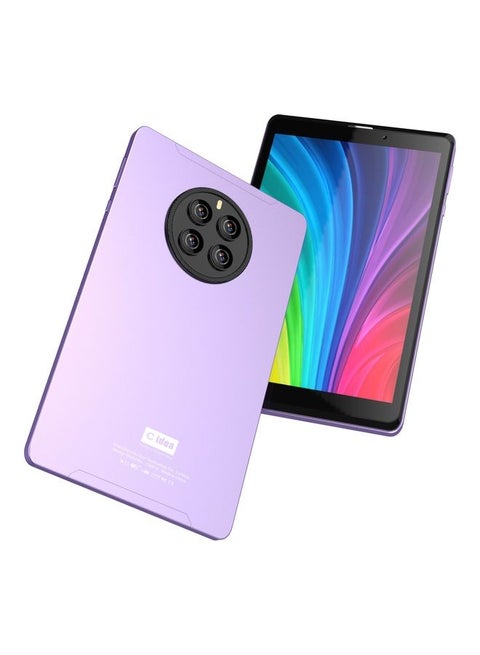 Smart Android Tablet 8-Inch IPS Screen Tempered Glass, 5G LTE Single SIM WiFi,Kids Tab Zoom Supported Face Unlock Tablet PC Purple