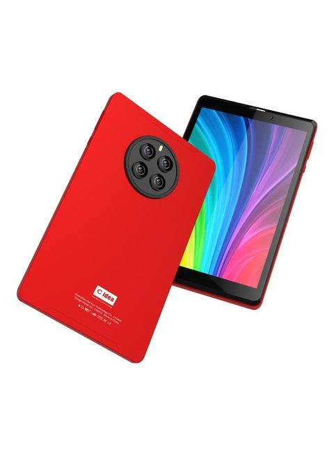 Smart Android Tablet 8-Inch IPS Screen Tempered Glass, 5G LTE Single SIM WiFi,Kids Tab Zoom Supported Face Unlock Tablet PC Red