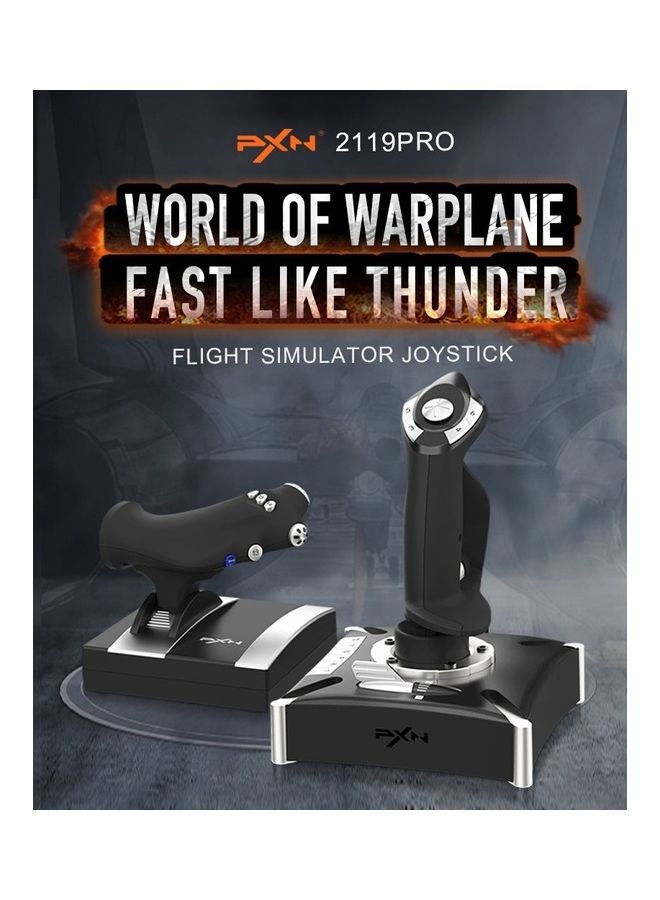 PXN - Flight simulator controls PS4/PC flight simulator joystick with Vibration Flight Simulator Stick for PS4/ Windows XP/VISTA/7/8/10/11, Do not support PS5/MAC system device - Image 1