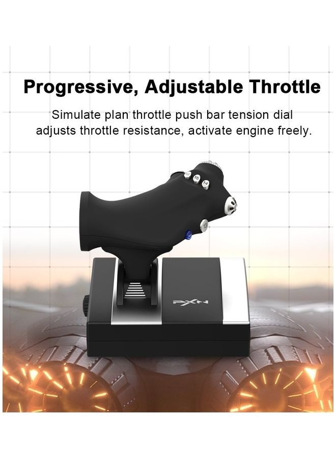 PXN - Flight simulator controls PS4/PC flight simulator joystick with Vibration Flight Simulator Stick for PS4/ Windows XP/VISTA/7/8/10/11, Do not support PS5/MAC system device - Image 1