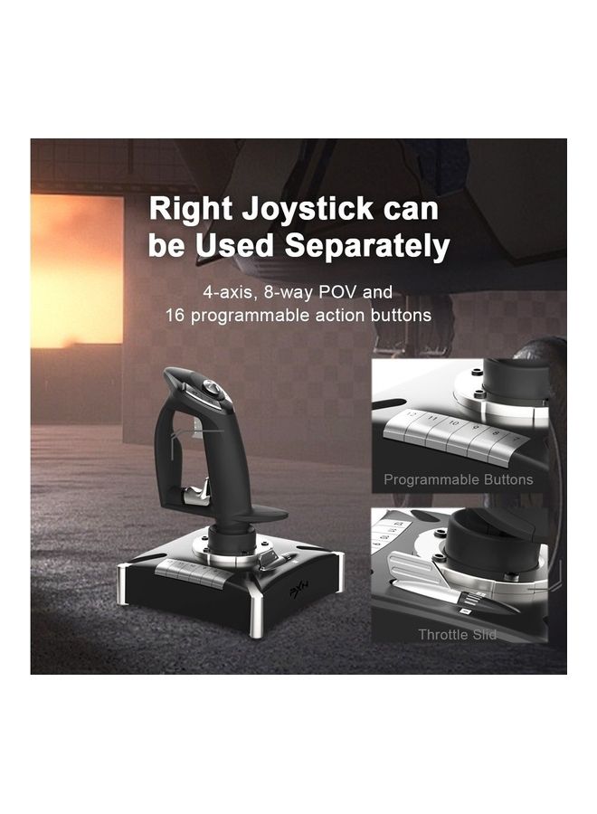 PXN - Flight simulator controls PS4/PC flight simulator joystick with Vibration Flight Simulator Stick for PS4/ Windows XP/VISTA/7/8/10/11, Do not support PS5/MAC system device - Image 1