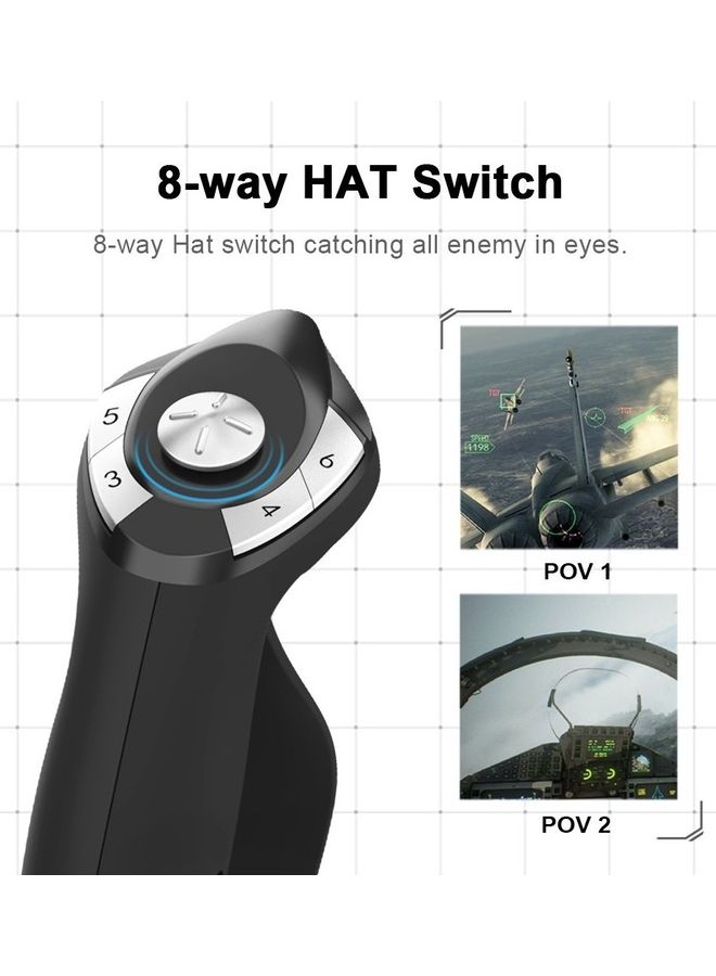 PXN - Flight simulator controls PS4/PC flight simulator joystick with Vibration Flight Simulator Stick for PS4/ Windows XP/VISTA/7/8/10/11, Do not support PS5/MAC system device - Image 1