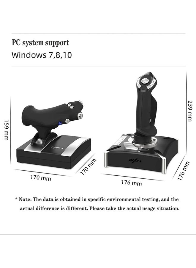 PXN - Flight simulator controls PS4/PC flight simulator joystick with Vibration Flight Simulator Stick for PS4/ Windows XP/VISTA/7/8/10/11, Do not support PS5/MAC system device - Image 1