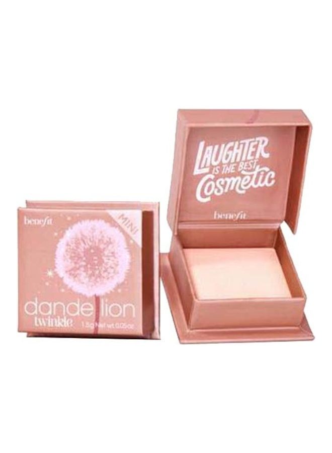 Dandelion Twinkle Highlighter Nude-Pink Powder Mini with Brush 0.05 oz Nude Pink